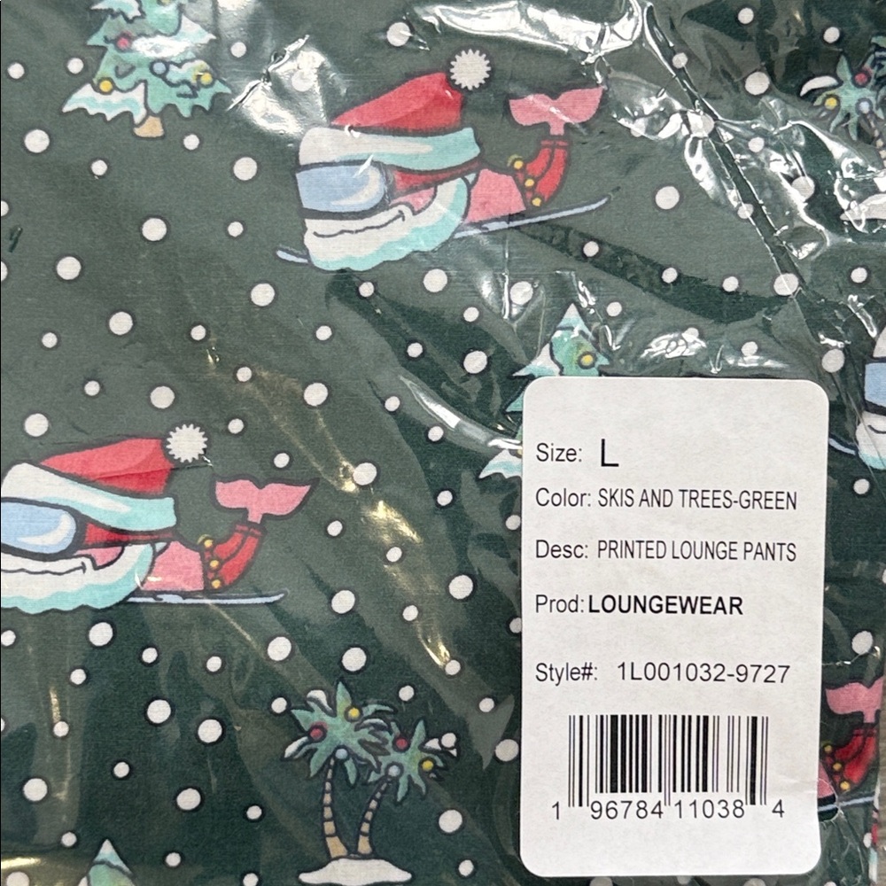 Vineyard Vines Skis and Trees Green Printed Stretch Lounge Pants Size L Unisex - Picture 9 of 14